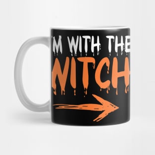 Im With He Witch Funny Halloween Matching Couple Him Men Mug